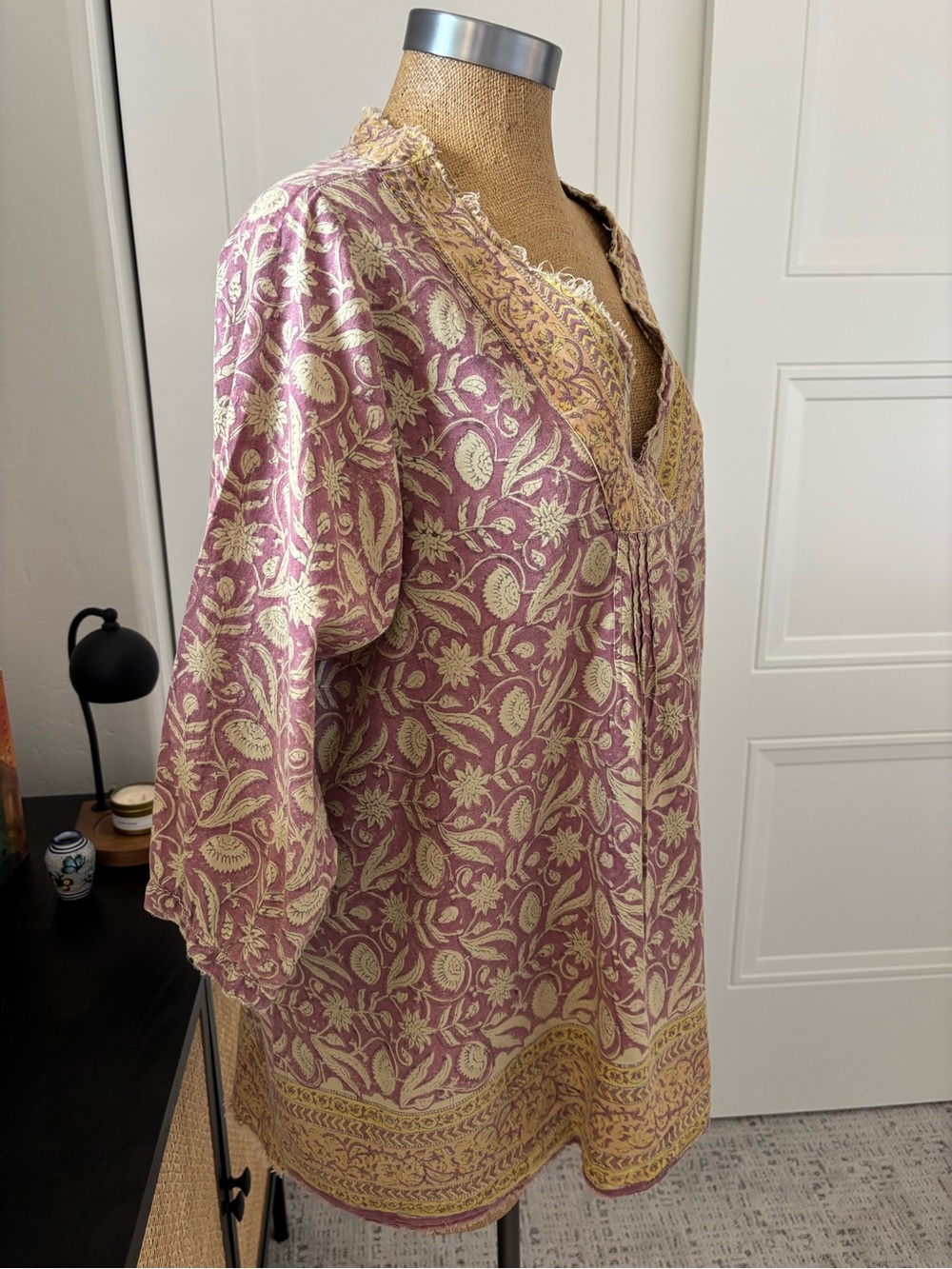 Magnolia Pearl Boho Floral V-Neck Tunic Top in the most beautiful colors! - Picture 2 of 14
